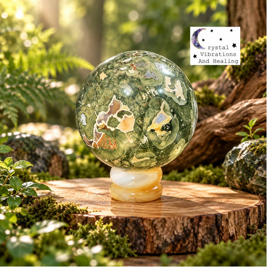 Rainforest Jasper Sphere