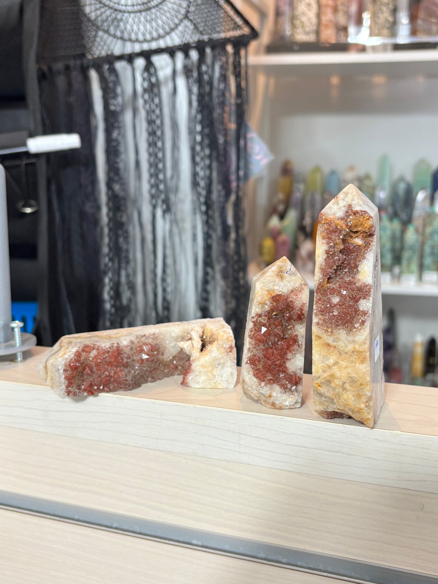 Red Agate Cluster Obelisk Tower Point