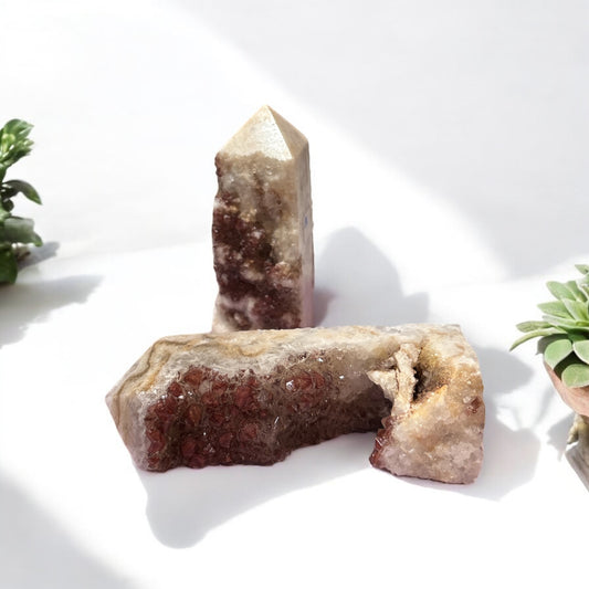 Red Agate Cluster Obelisk Tower Point