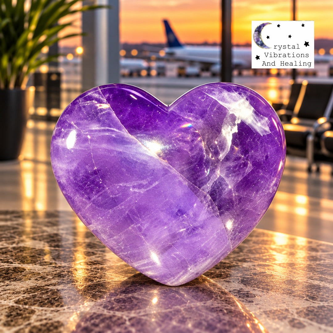 Amethyst Heart Carving