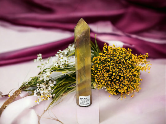 Yellow Fluorite Obelisk Tower