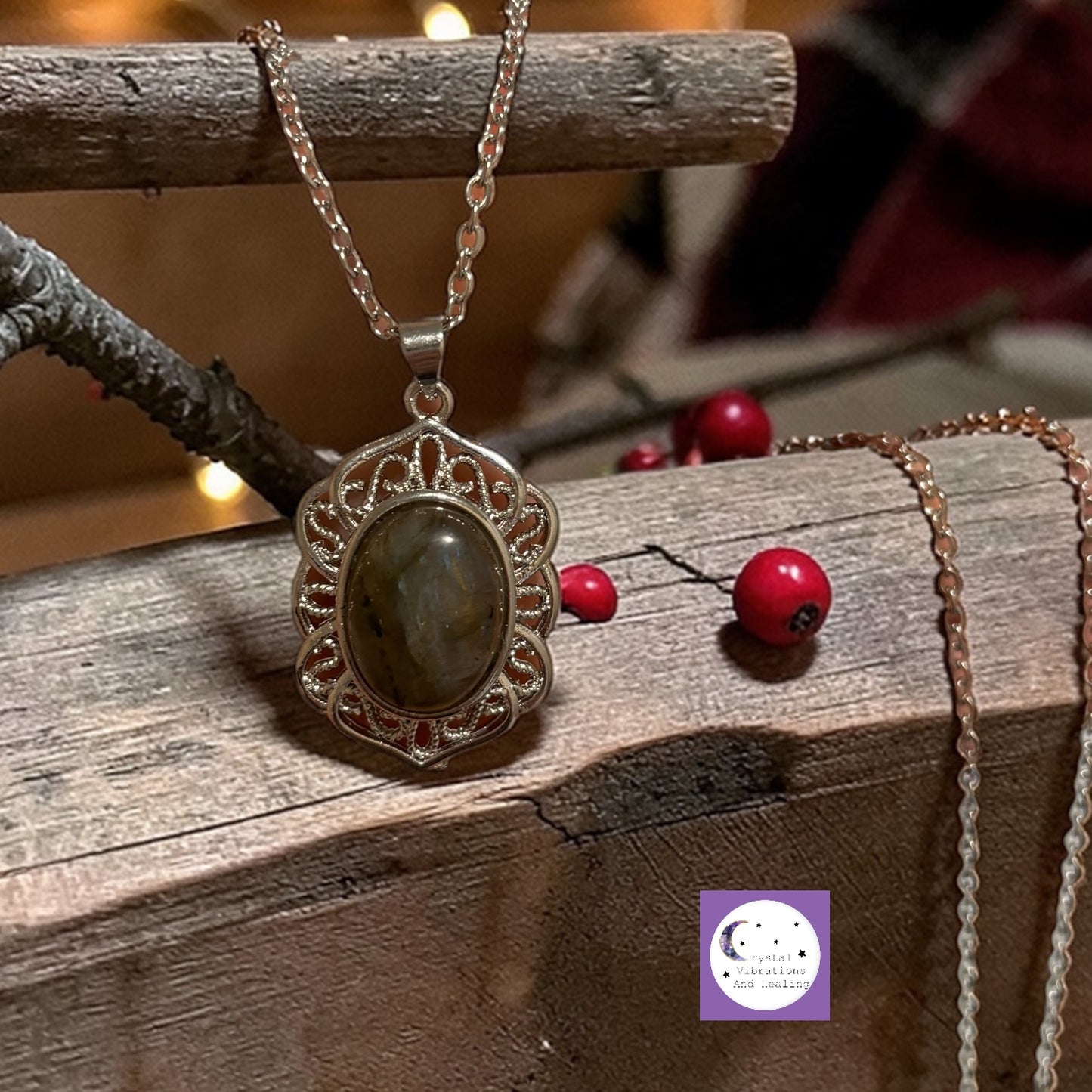 Victorian Labradorite Pendant