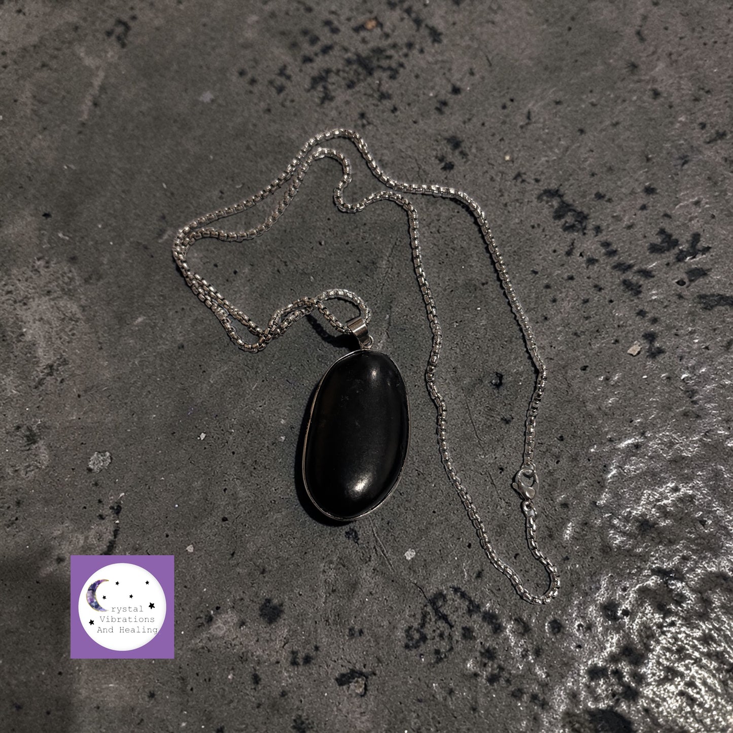 Shungite Freeform Pendant Necklace