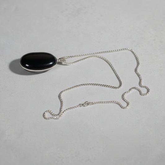 Shungite Freeform Pendant Necklace