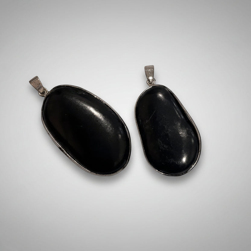 Shungite Freeform Pendant Necklace
