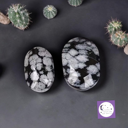 Snowflake Obsidian Palm Stone