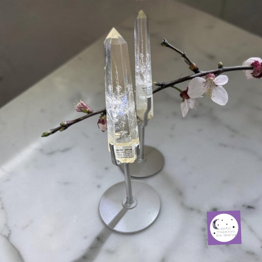 Blue Needle Clear Quartz Tower Obelisk Point *