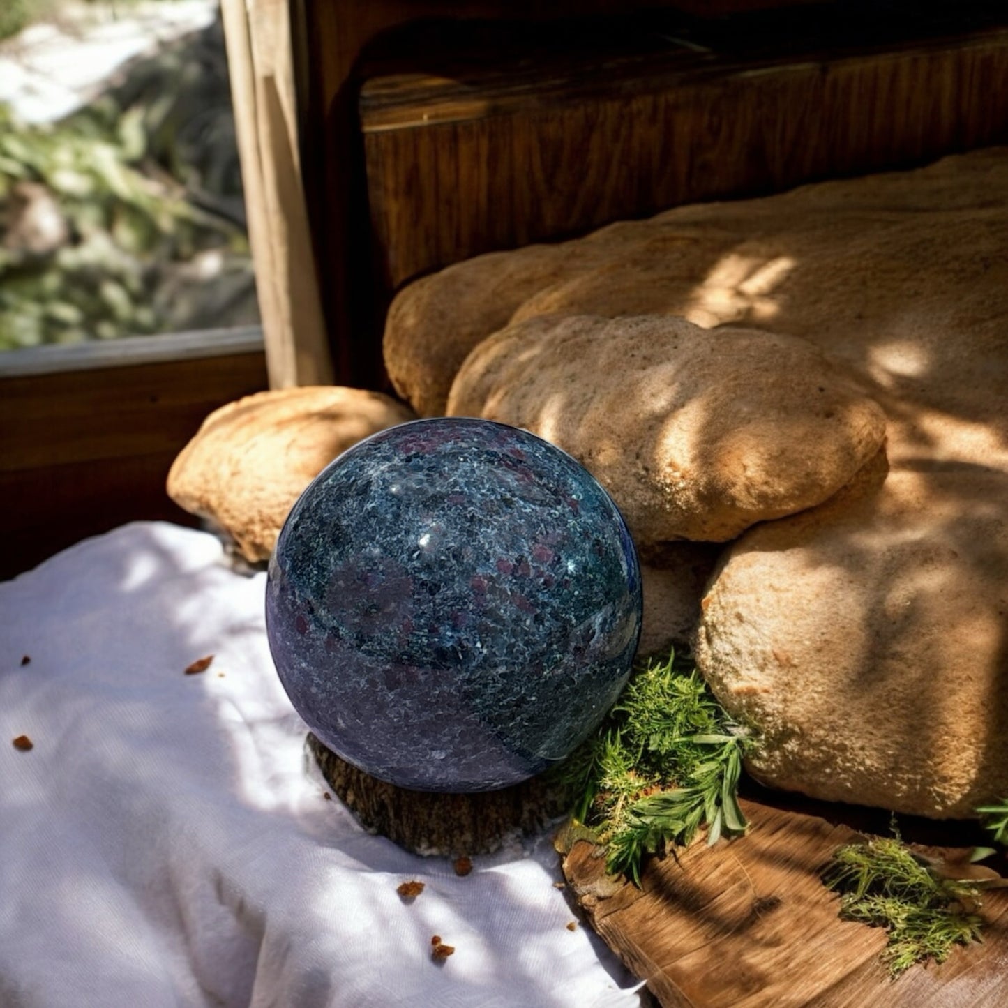 Ruby Kyanite Sphere