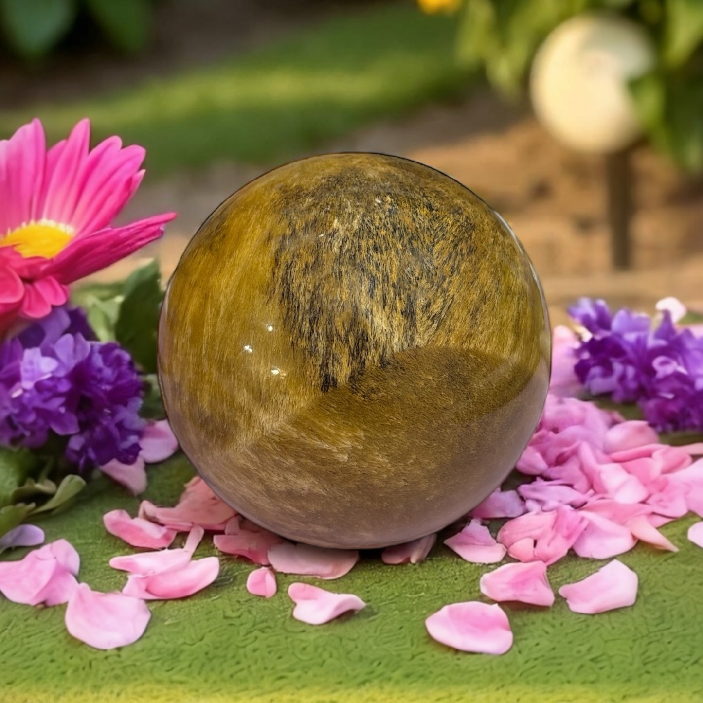 Plume Sagenite Agate Sphere **