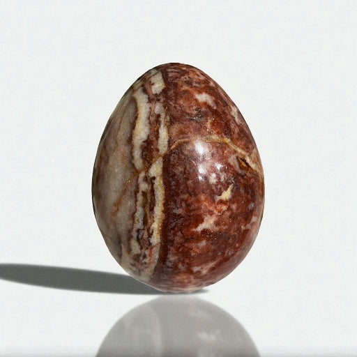 Red Calcite Egg Carving *