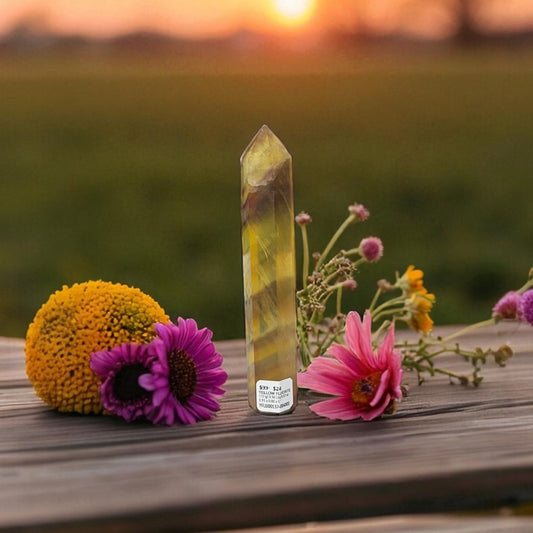Yellow Fluorite Obelisk Tower