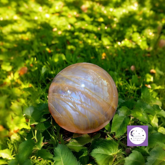 Orange Moonlight Sunstone Sphere *