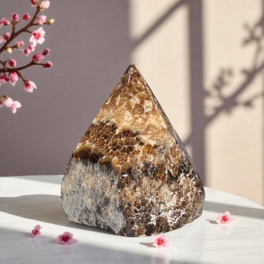 Chocolate Calcite Pyramid *