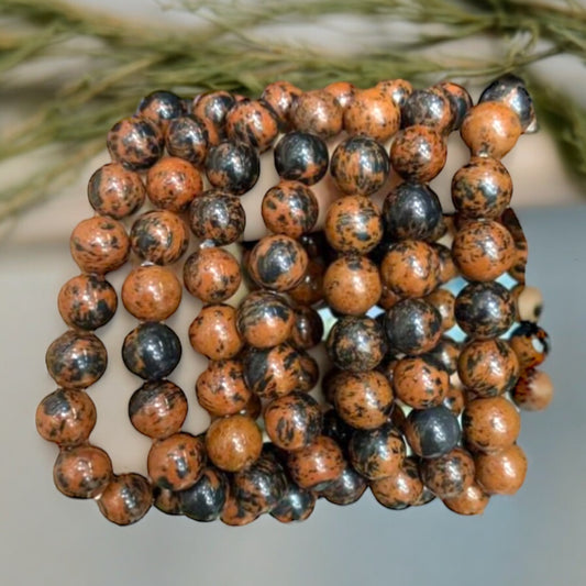 Red Obsidian, Mahogany Bracelet