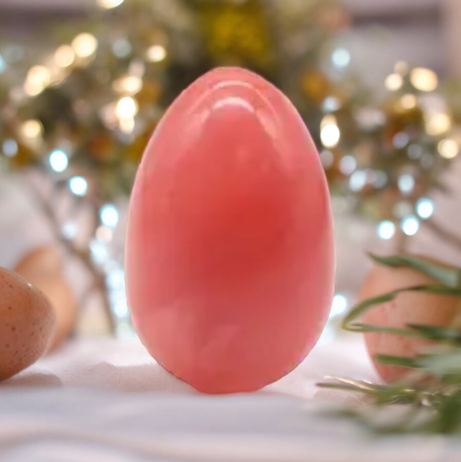 Red Smelting Quartz, Cherry Quartz, Red Quartz Egg Carving