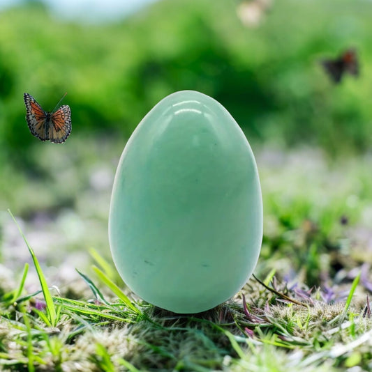 Green Aventurine Egg Carving