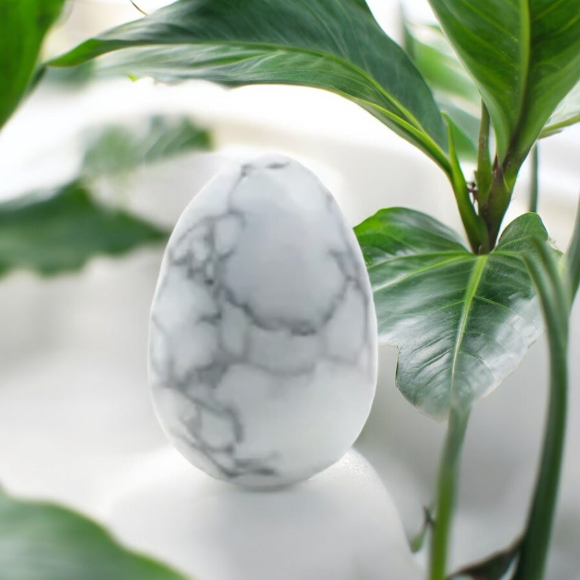 Howlite Egg Carving