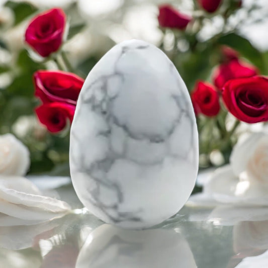 Howlite Egg Carving