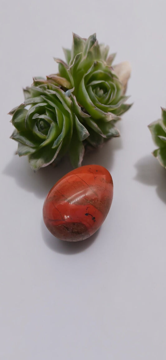 Red Jasper Egg Carving