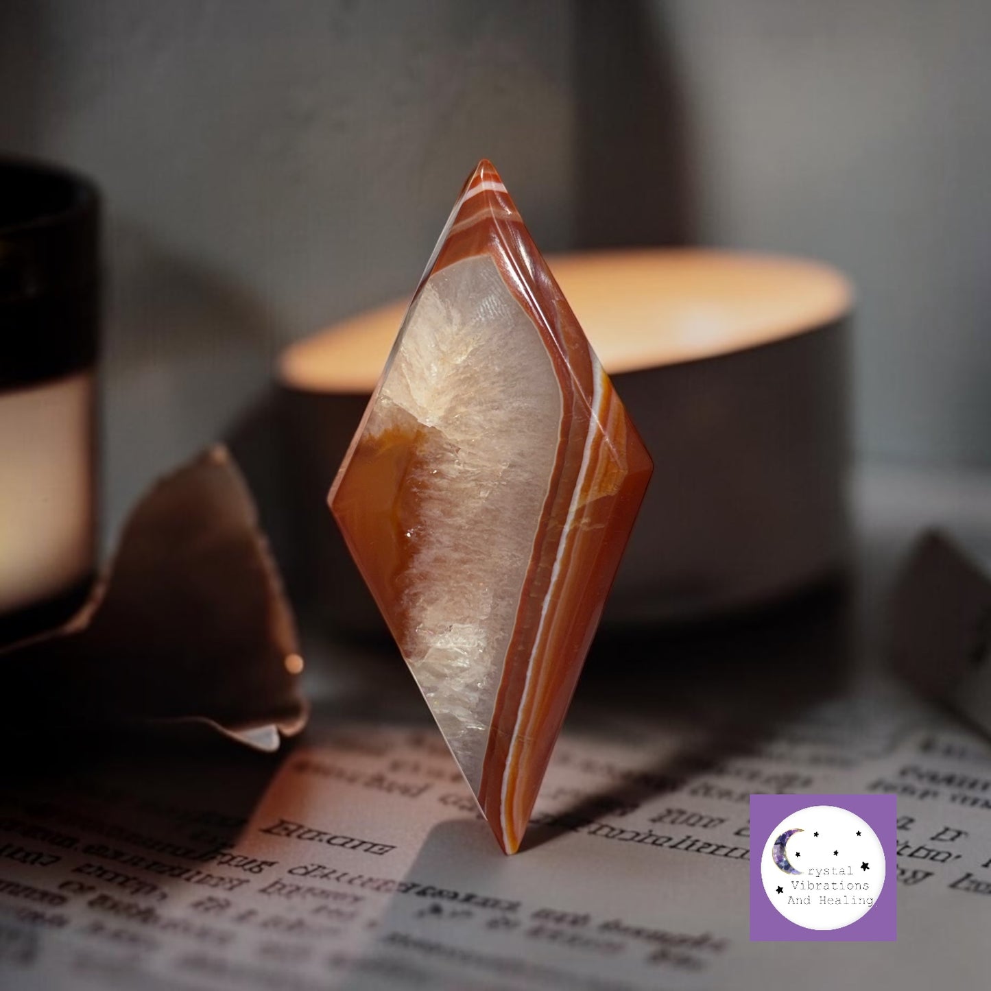 Carnelian Rhombus Shape Freeform