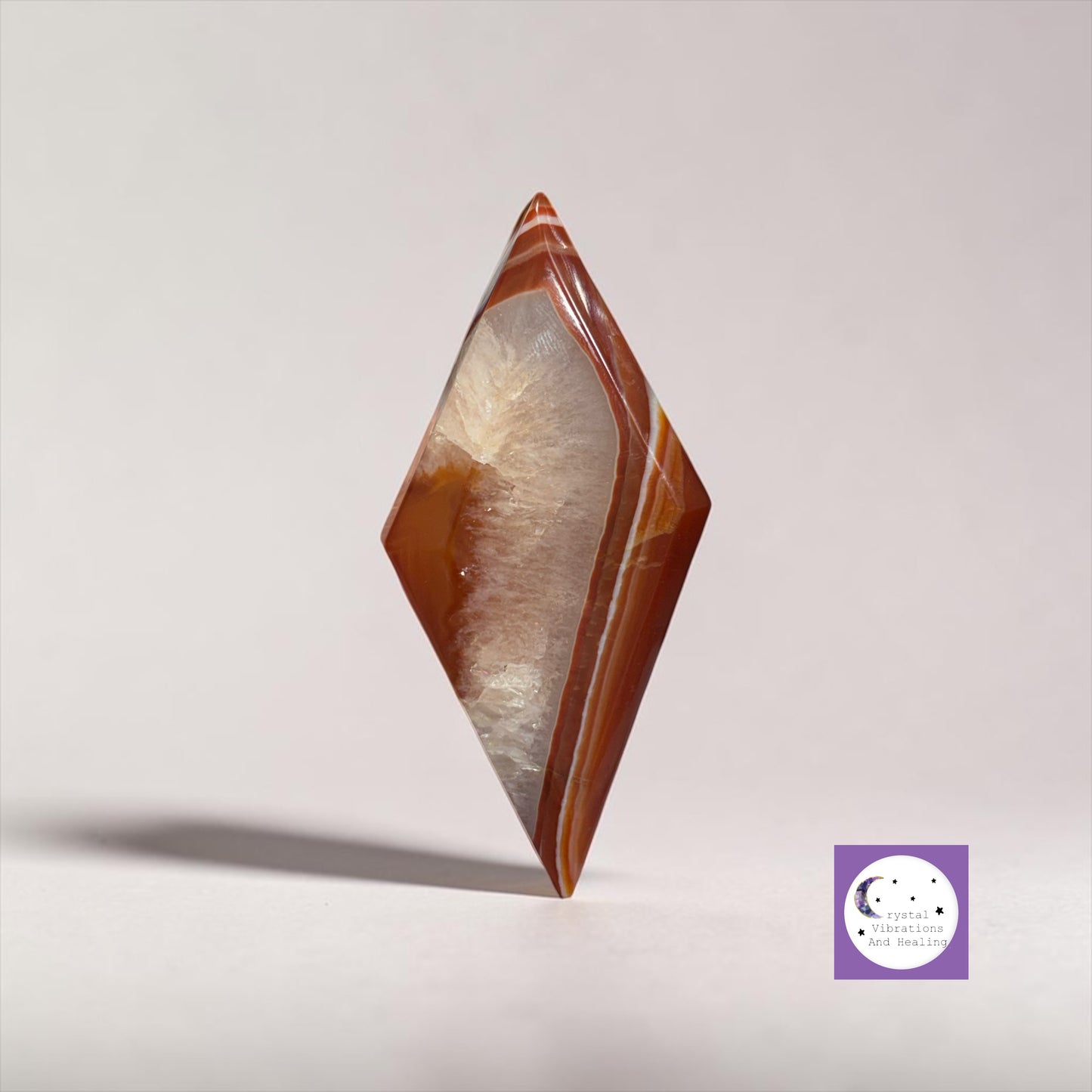 Carnelian Rhombus Shape Freeform