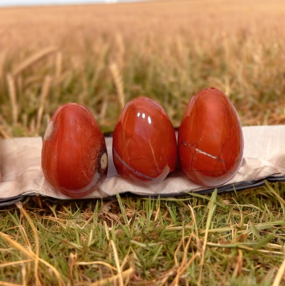 Red Jasper Egg Carving