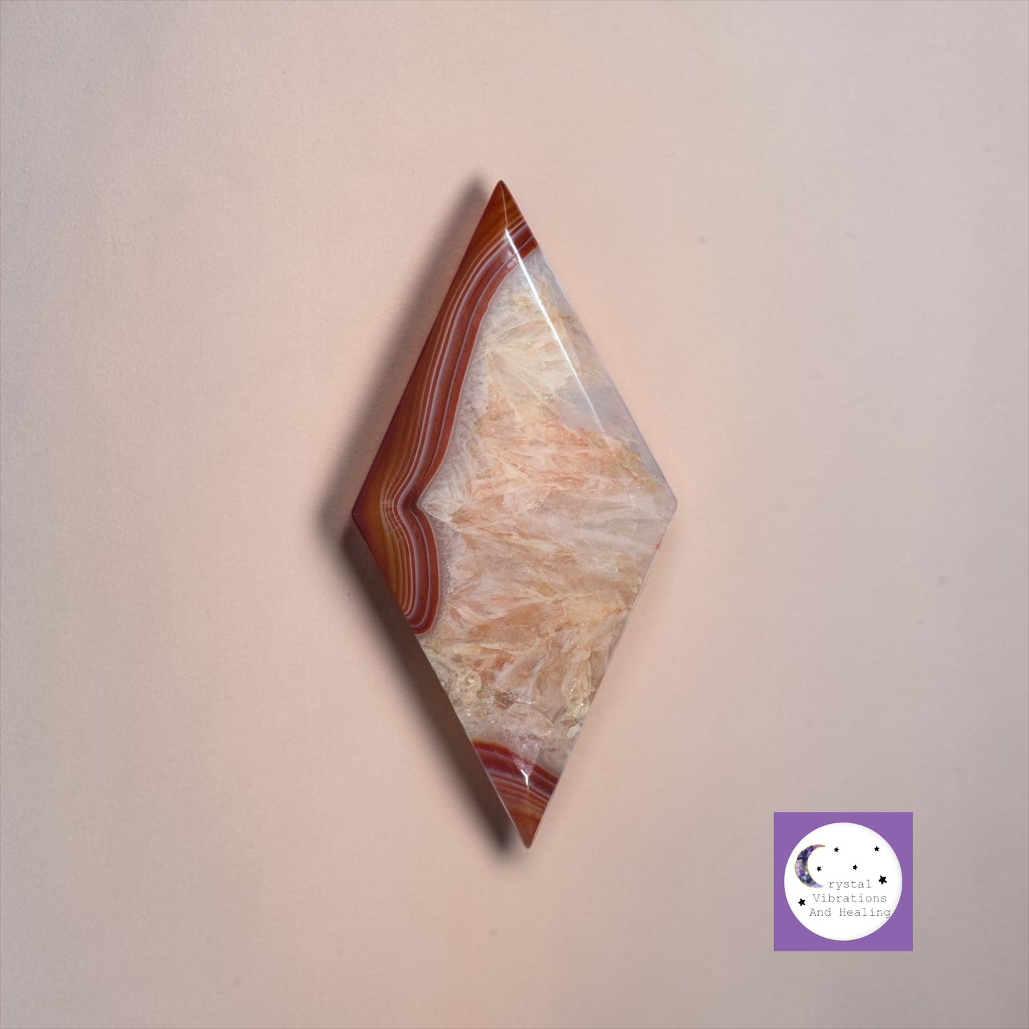 Carnelian Rhombus Shape Freeform