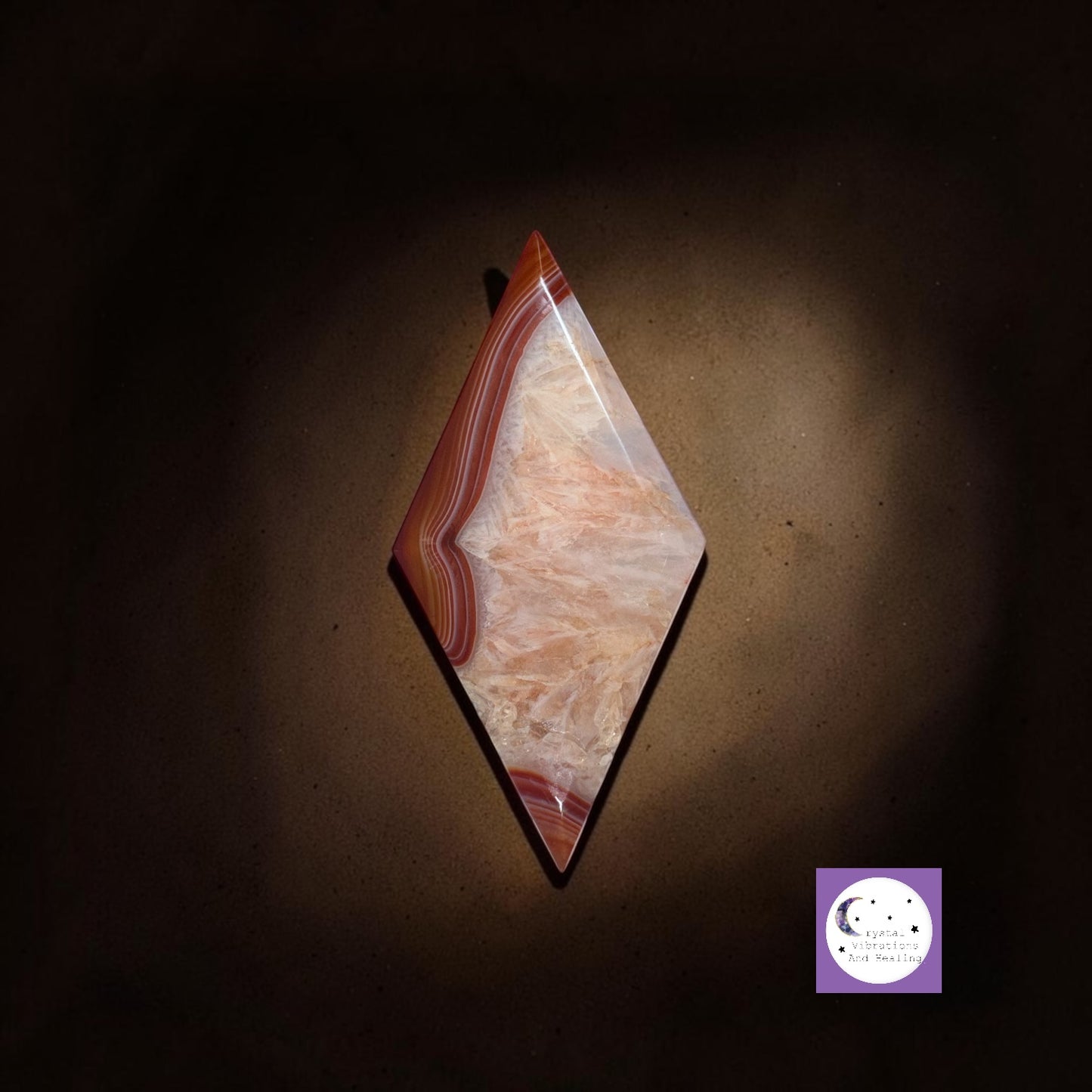 Carnelian Rhombus Shape Freeform