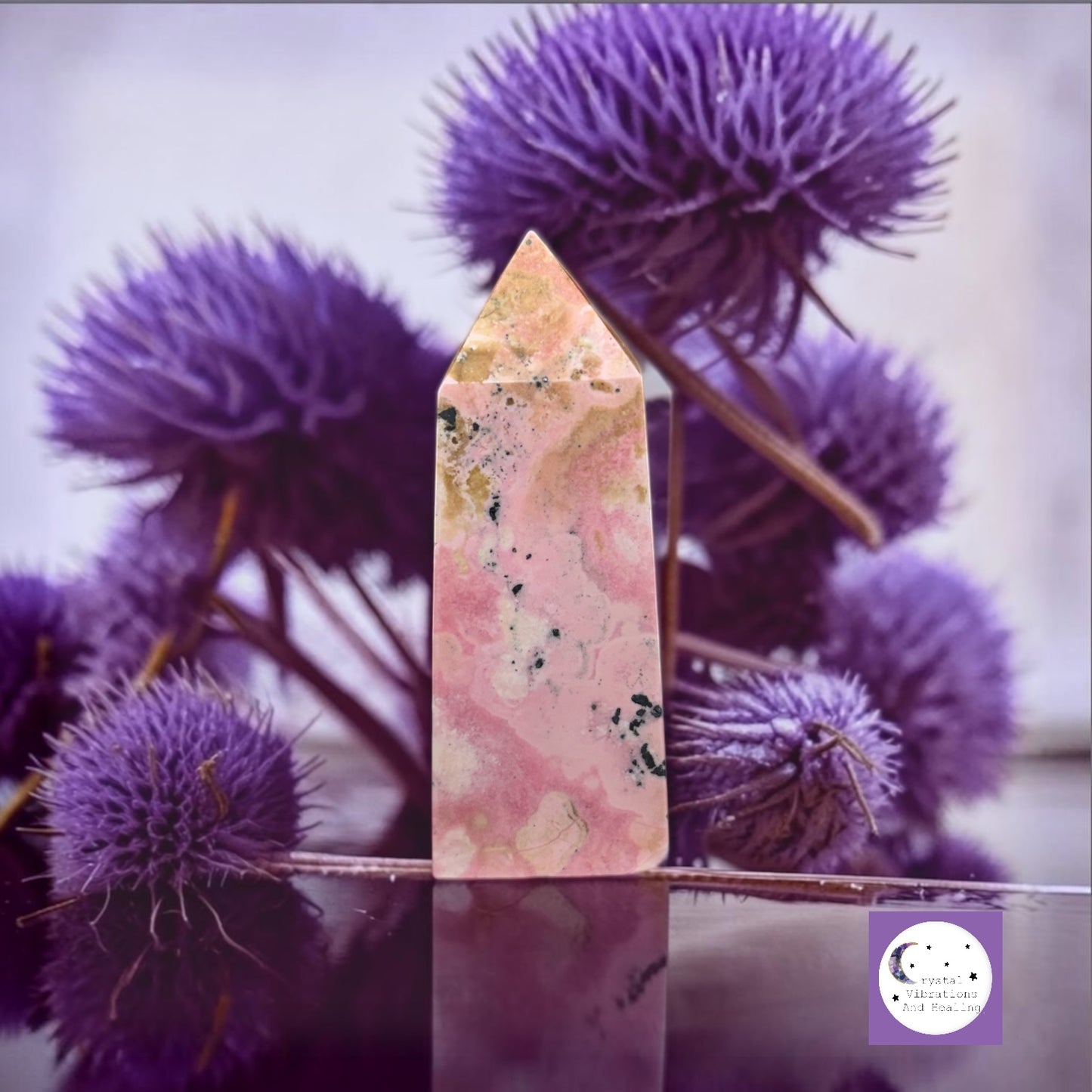 Peruvian Rhodonite Tower Obelisk Point **