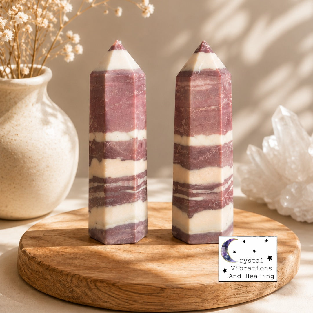 Chocolate Zebra Jasper Tower Obelisk Point **