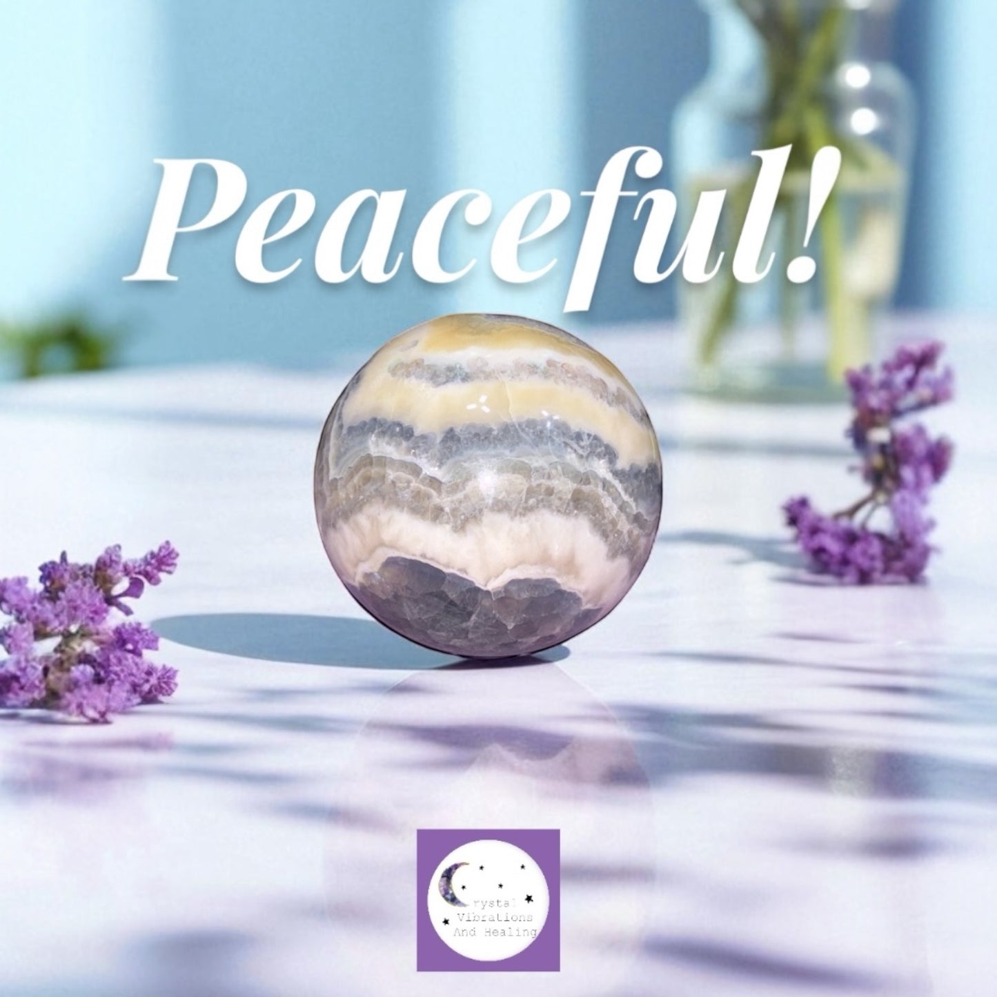 Blue Banded Calcite Sphere *