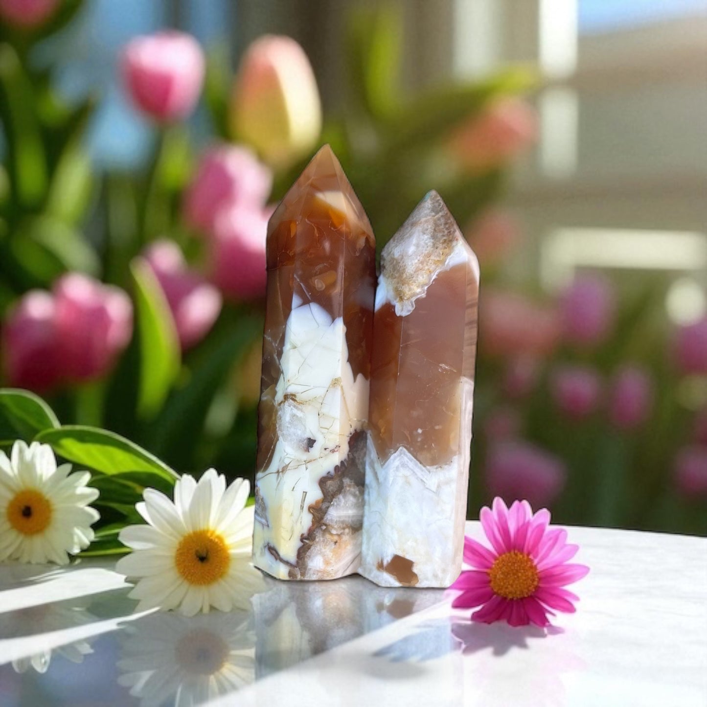 Dragon Lace Agate Tower Obelisk Point **
