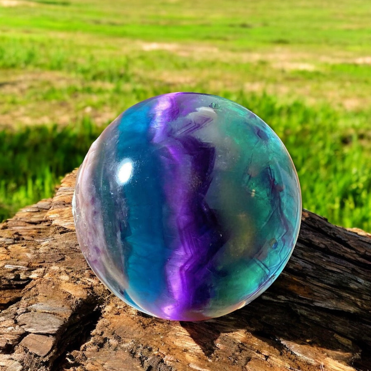 Rainbow Fluorite Sphere