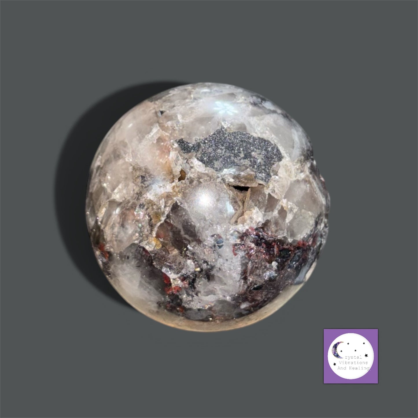 Specularite and Hematite Sphere ** UPDATE -