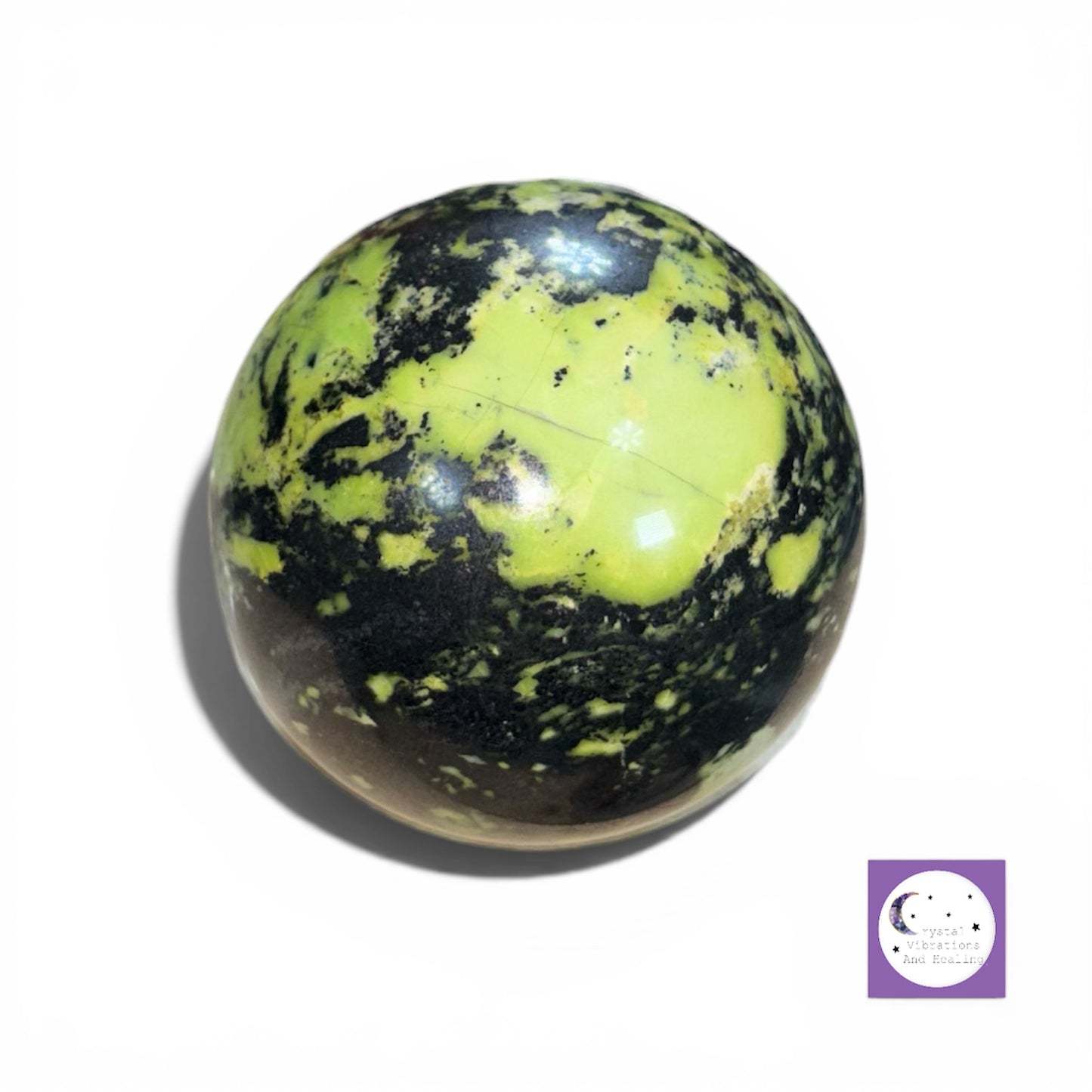 Green Opal with Shungite Sphere