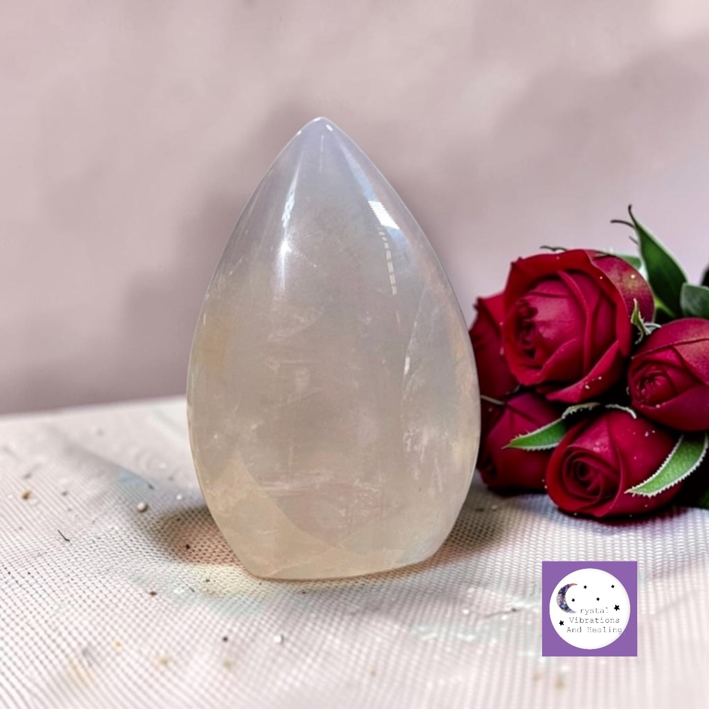 Blue Rose Quartz Freeform Teardrop