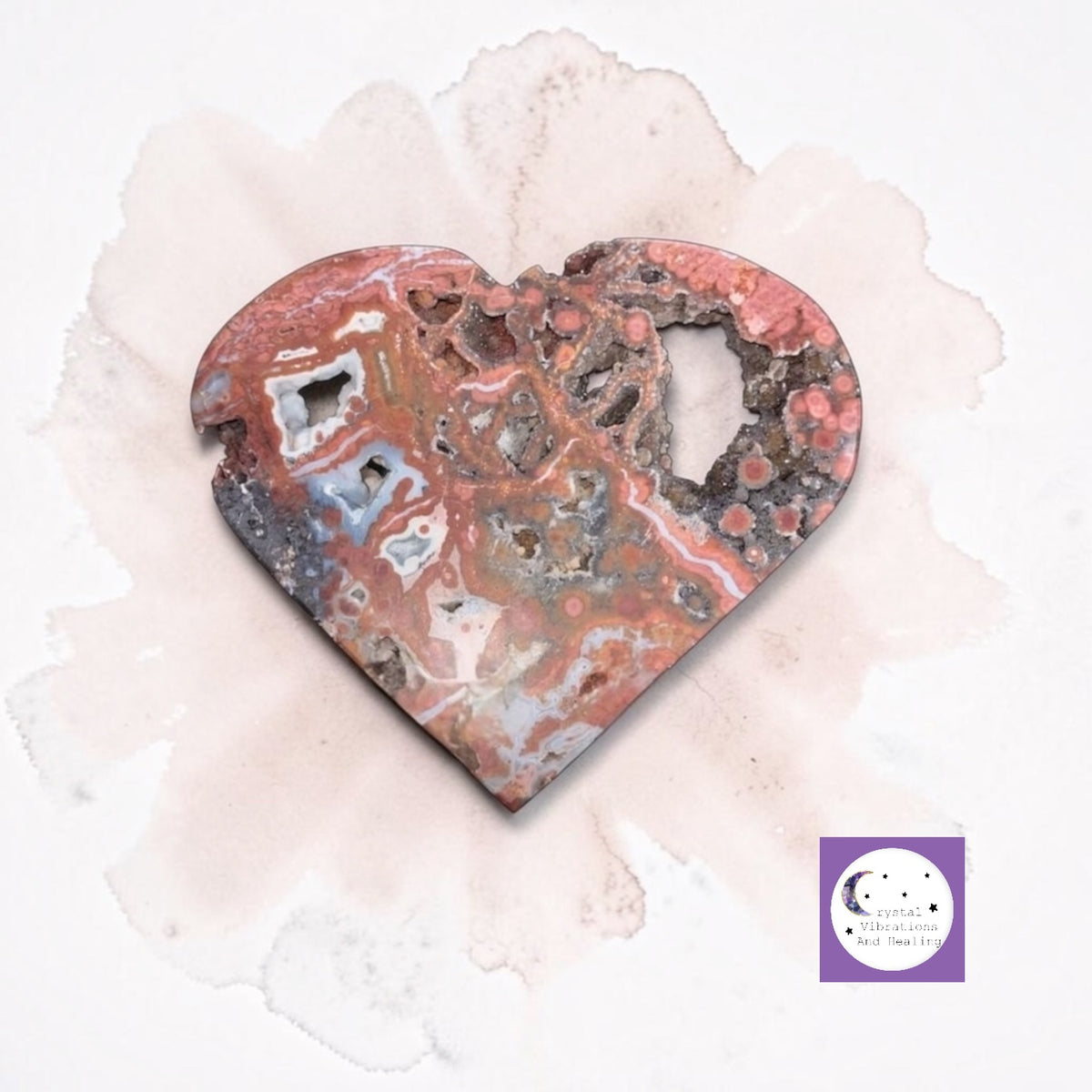 Ocean Jasper Heart Carving