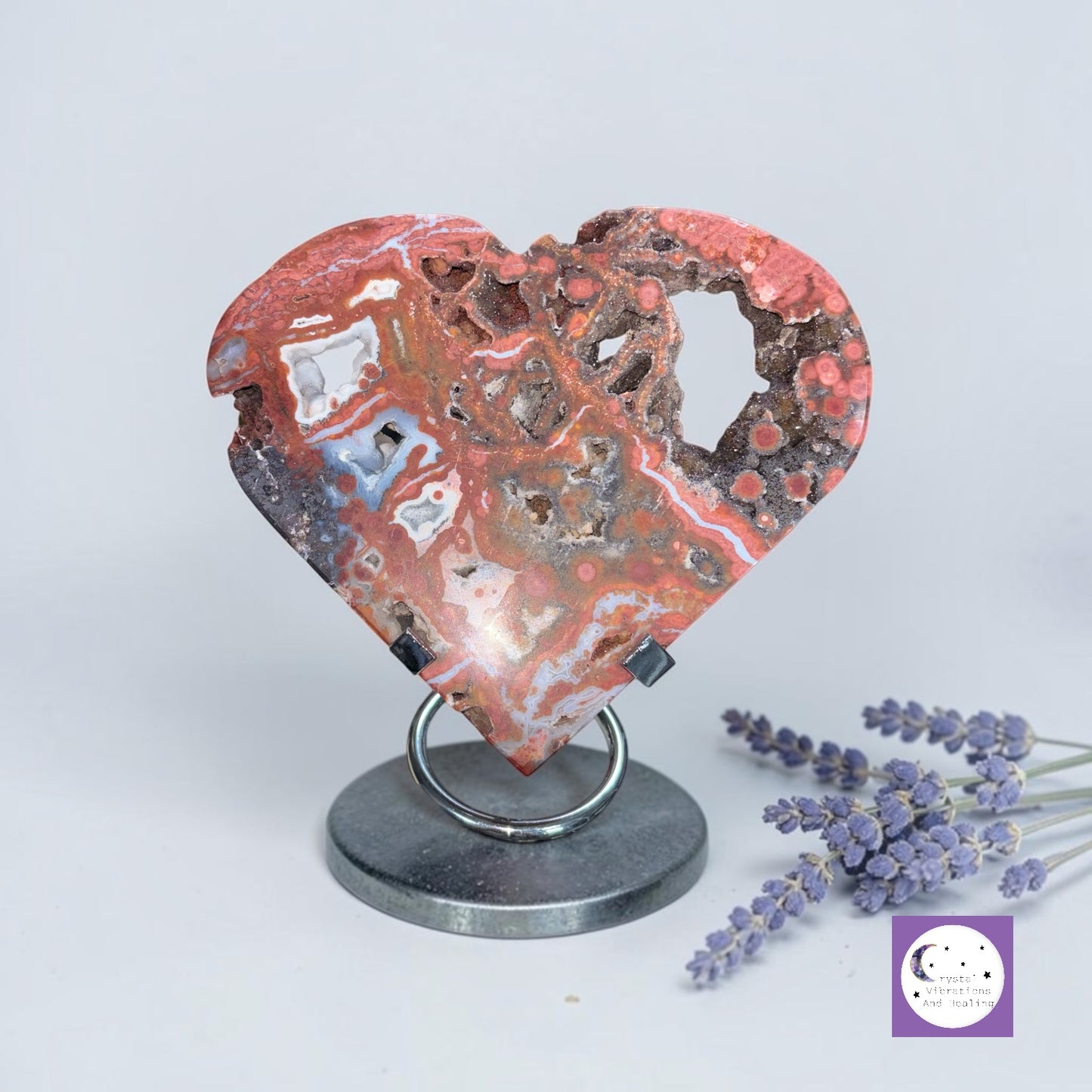 Ocean Jasper Heart Carving