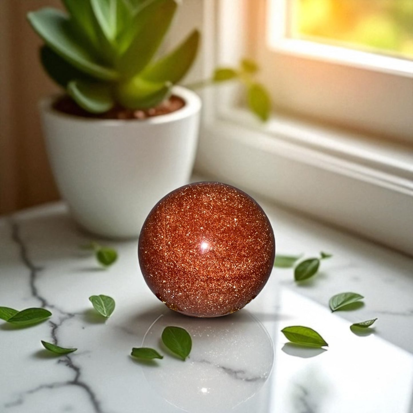 Golden Sandstone Sphere