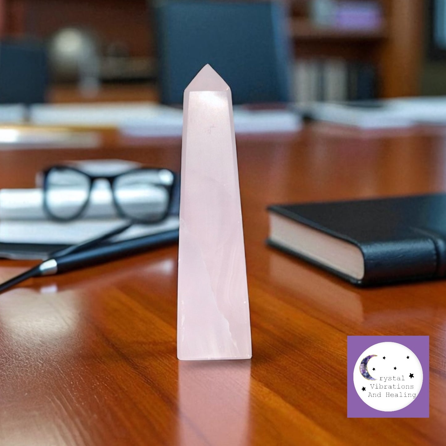 Pink Mangano Calcite Tower Obelisk Point *