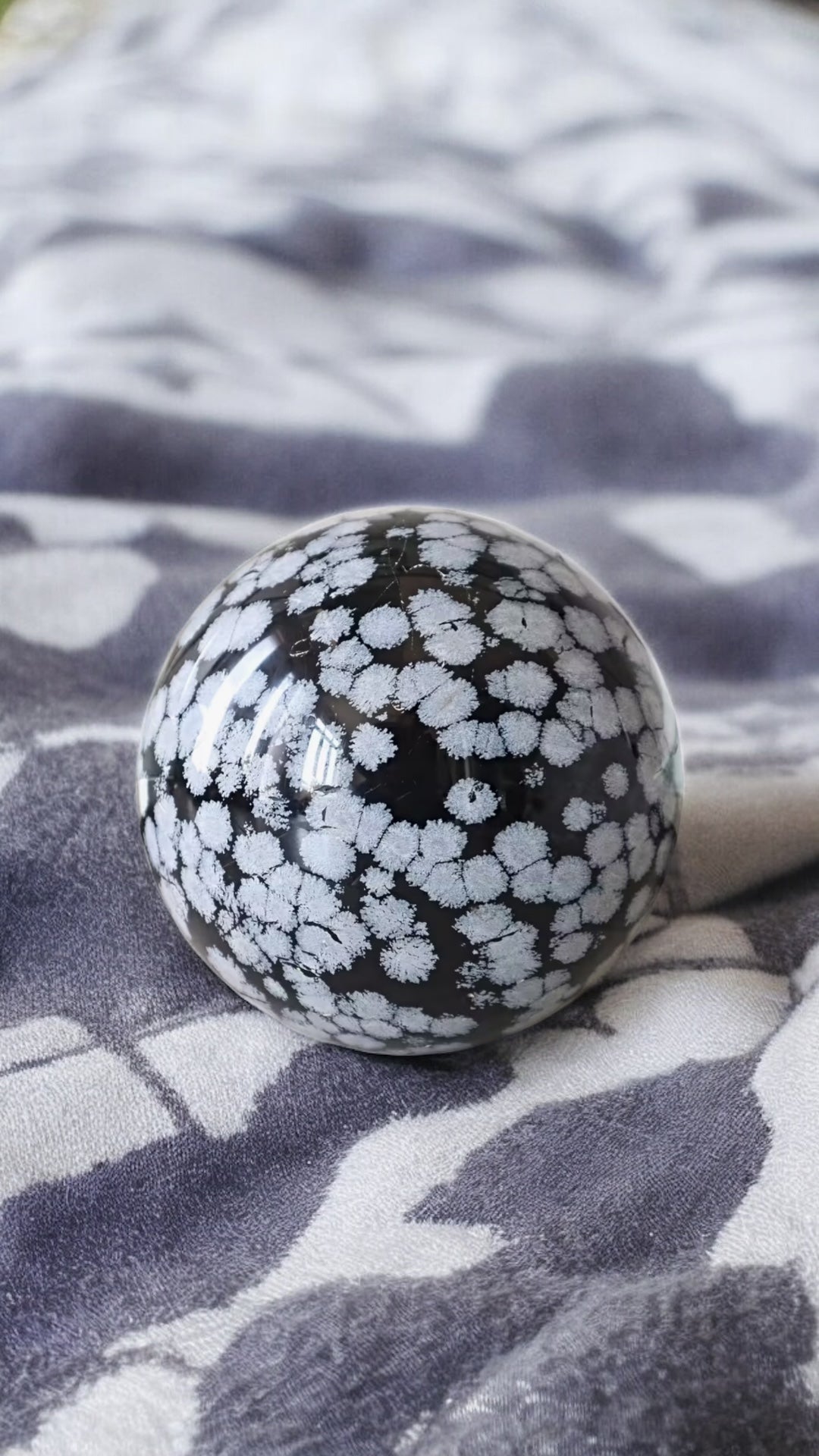 Snowflake Obsidian Sphere