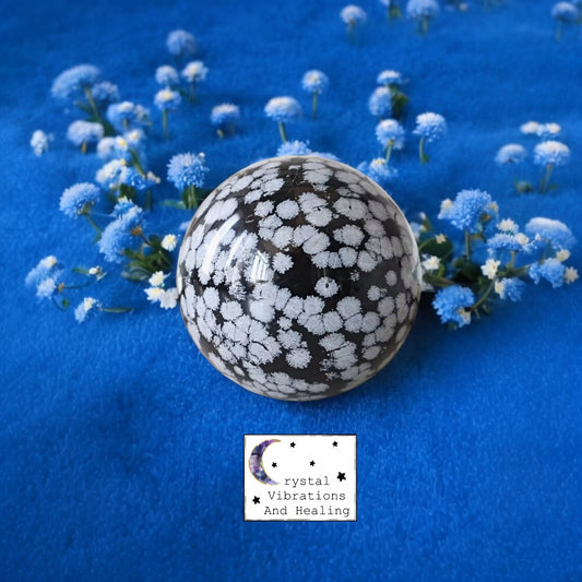 Snowflake Obsidian Sphere