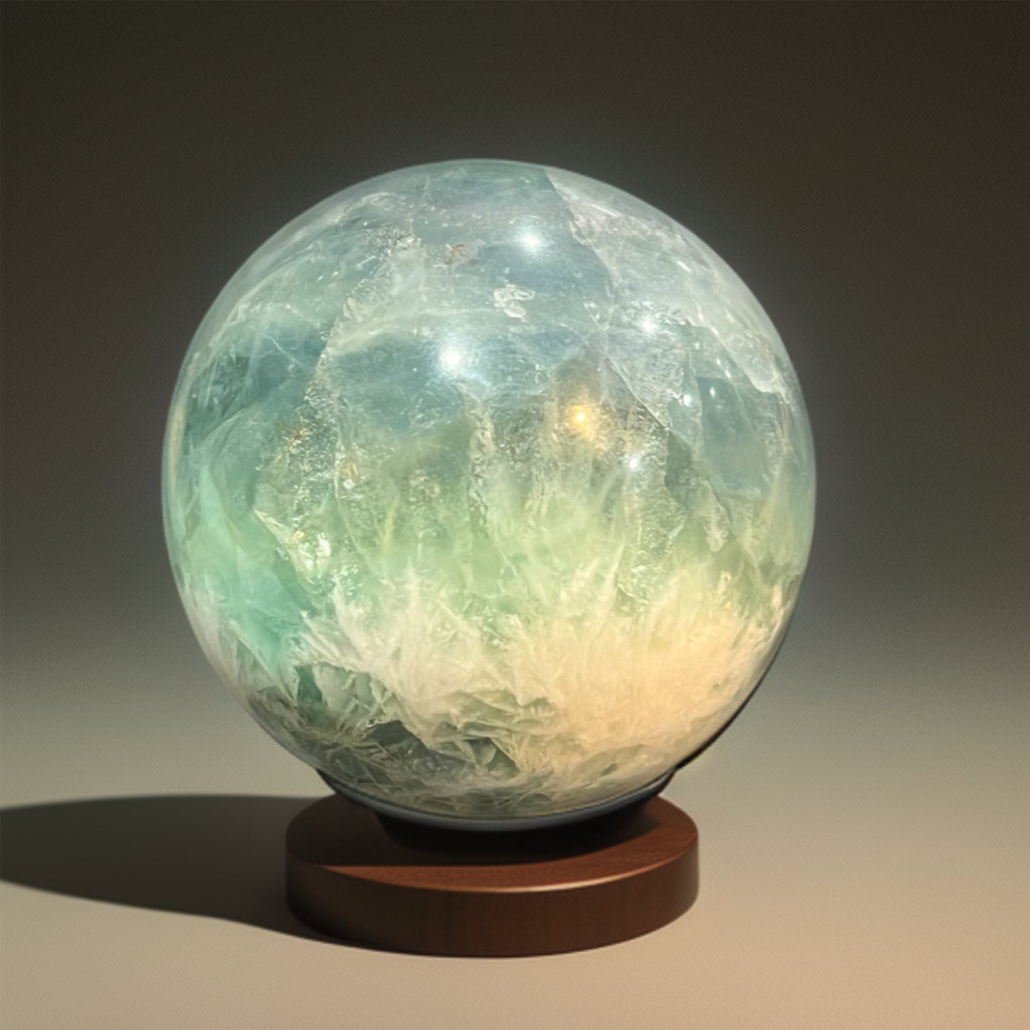 Feathered Rainbow Fluorite Sphere