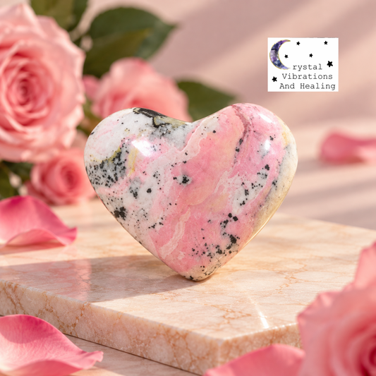 Peruvian Rhodonite Heart Carving **
