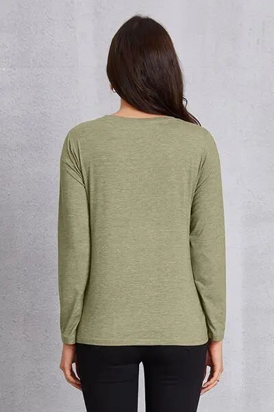 Graphic Round Neck Long Sleeve T-Shirt - Image #8