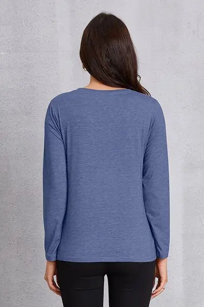 Graphic Round Neck Long Sleeve T-Shirt - Image #5