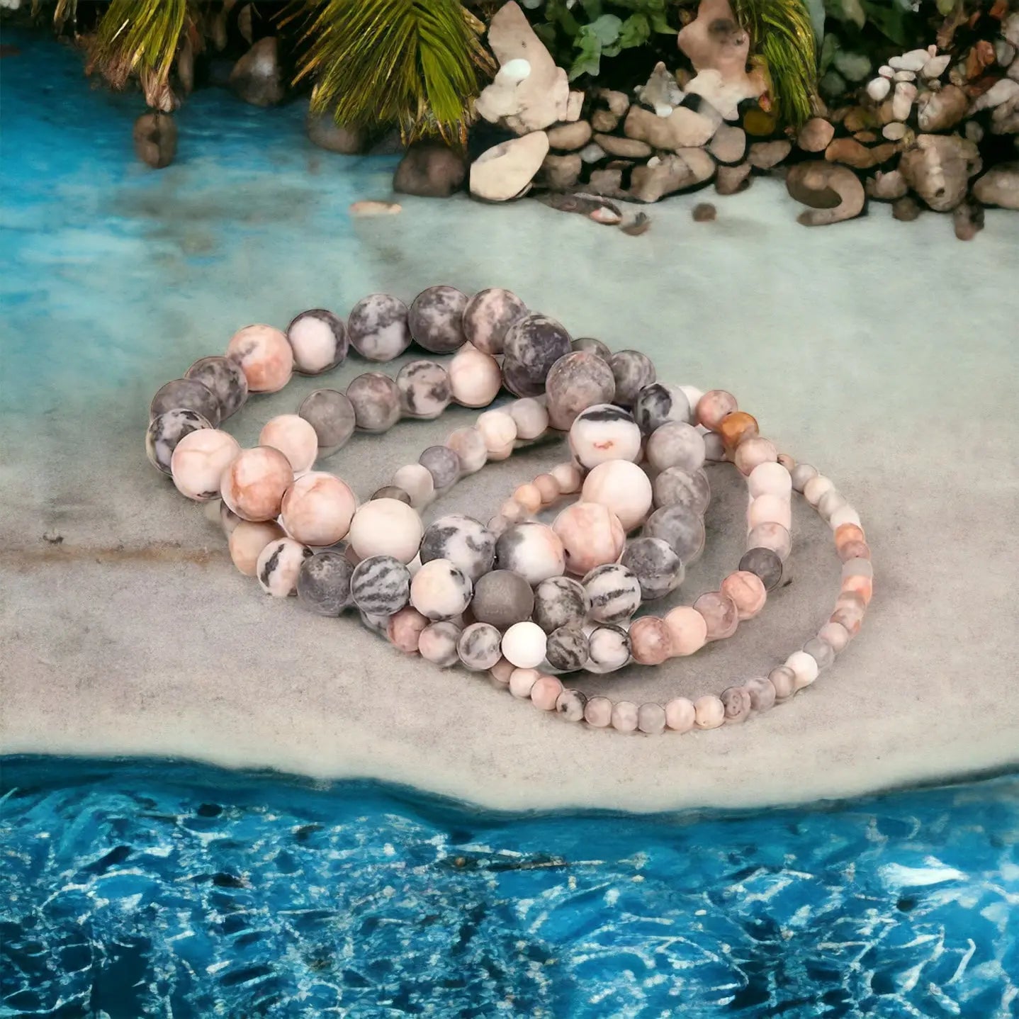 Pink Zebra Jasper Bracelet - Image #1