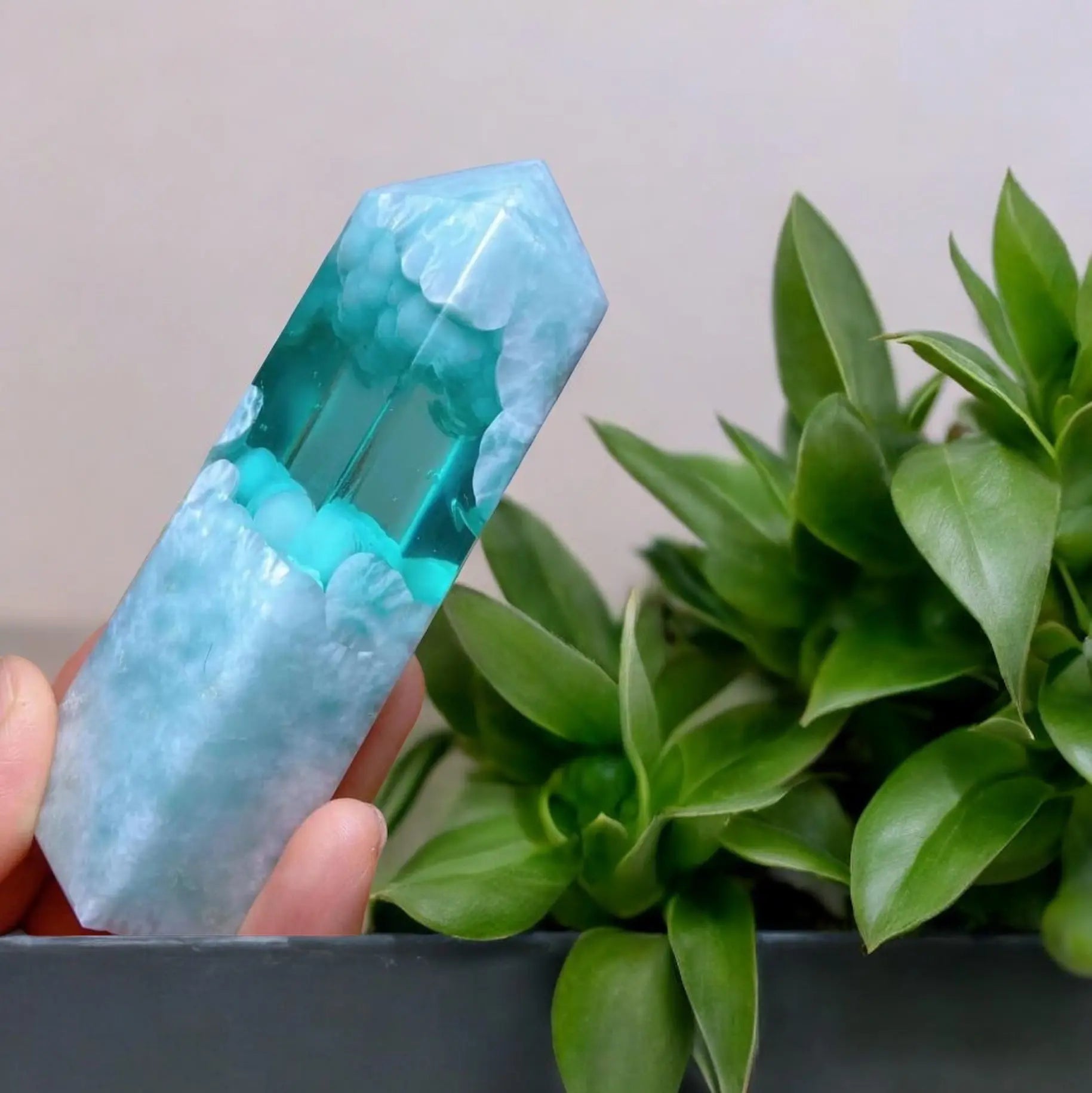 Smelting Larimar, Glass Larimar Obelisk Tower - Image #2